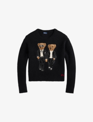 Polo Ralph Lauren Row Sweather With Logo In Black