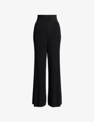 POLO RALPH LAUREN: Flared-Leg Elasticated-Waist Knitted Trousers