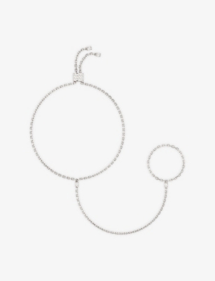 PHORIA: Stellar Sterling-Silver And Topaz Hand Chain