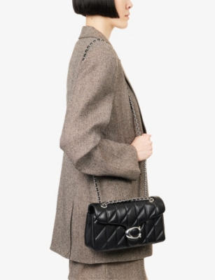 Coach Womens Lh/black Tabby 26 Quilted Leather Shoulder Bag