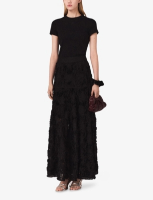 MAJE: Brand-Embroidered Short-Sleeved Stretch-Cotton T-Shirt