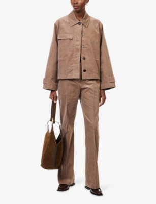 Samsoe & Samsoe Womens Fossil Salixa Corduroy Jacket In Multi