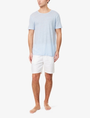 DEREK ROSE: Jordan Short-Sleeve Linen T-Shirt