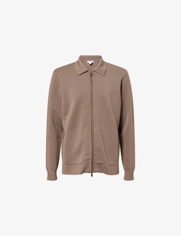 Regular-Fit Zip Wool Jacket