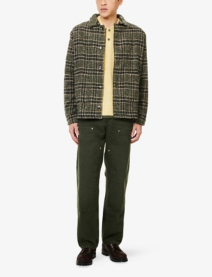 Bound Mens Multi Yosemite Checked Wool Blend Overshirt Xs In Multi