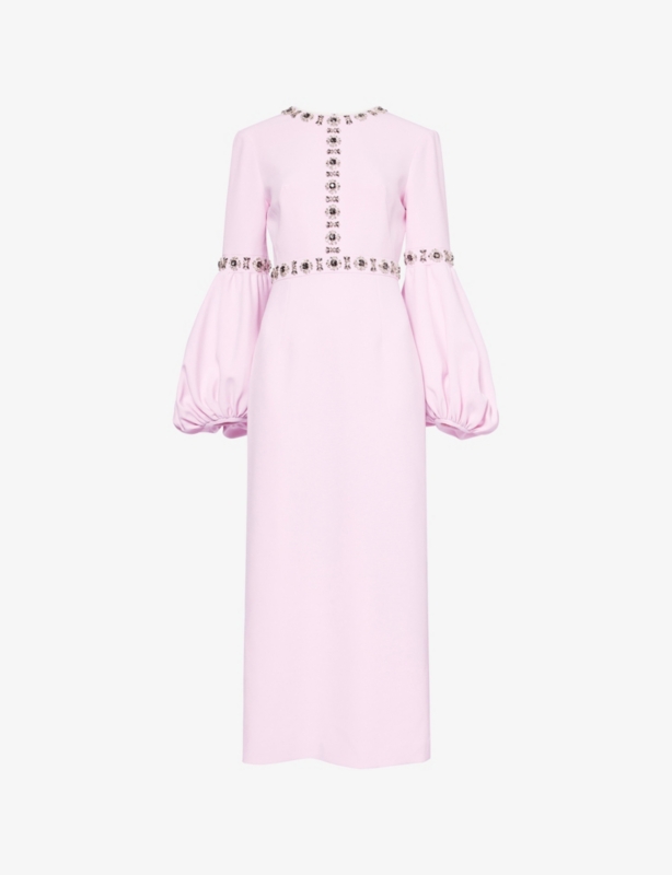 Cali Embellished Crepe Maxi Dress