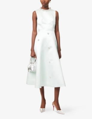 Huishan Zhang Womens  Sol Douchesse Sleeveless Woven Midi Dress In Green