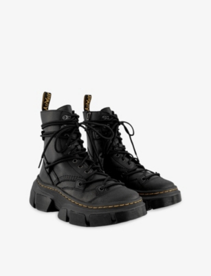 Dr. Martens Womens Black Dmxl 8-eyelet Leather Ankle Boots Eur 38/5 Uk In Black