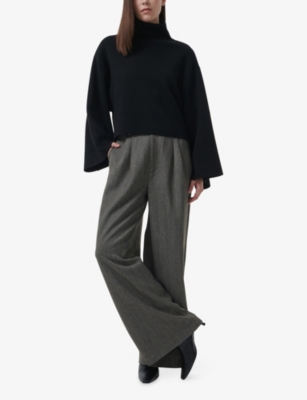 LEEM: Pleated Straight-Leg Woven Trousers