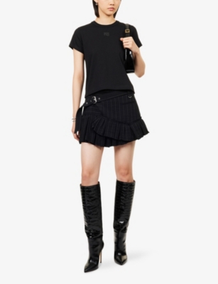 Alexander Wang Omens  Essential Short-sleeves Cotton-jersey T-shirt In Black