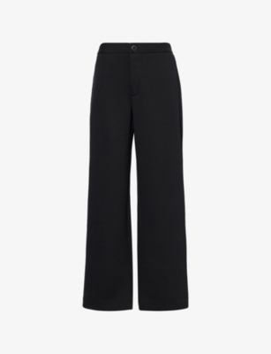 Womens Vince Straight-Leg Stretch-Cotton Trousers