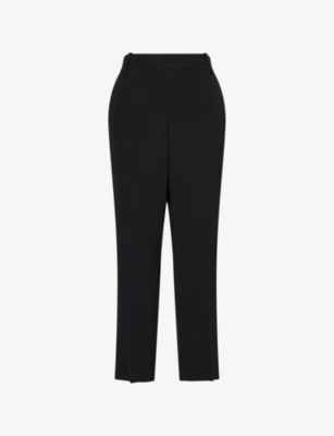 Womens Vince Mid-Rise Tapered-Leg Stretch-Woven Trousers