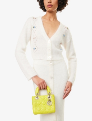 RESELFRIDGES: Pre-Loved Dior Lady Dior Diorissimo Canvas Tote Bag