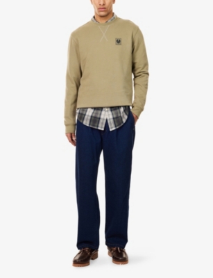 BELSTAFF: Pocket-Logo Crewneck Cotton-Jersey Sweatshirt