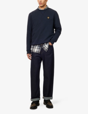 BELSTAFF: Pocket-Logo Crewneck Cotton-Jersey Sweatshirt