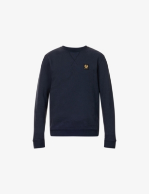 BELSTAFF: Pocket-Logo Crewneck Cotton-Jersey Sweatshirt