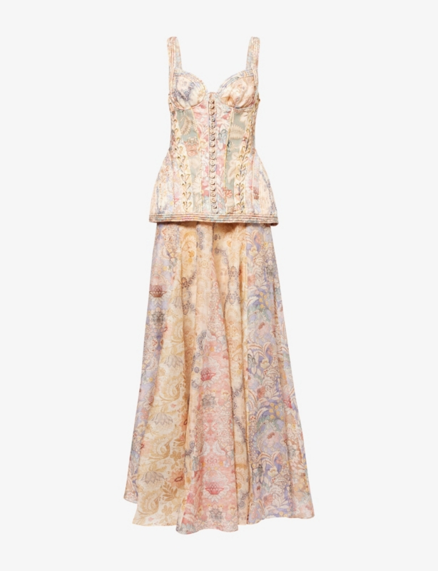 Rebellion Corded Linen Maxi Dress