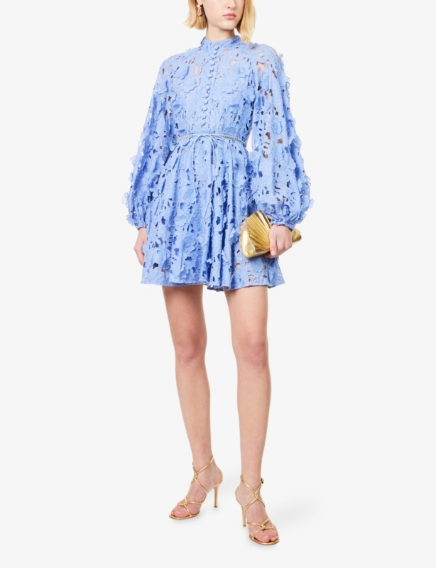 Patience Long-Sleeve Cotton Mini Dress