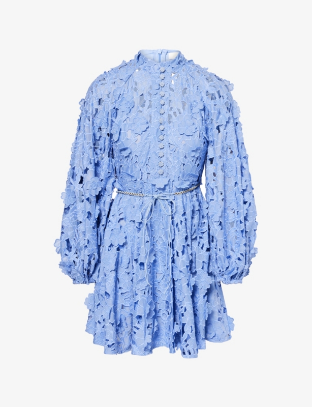 Patience Long-Sleeve Cotton Mini Dress