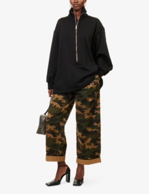 DARKPARK: River High-Neck Zipped Cotton-Jersey Sweatshirt