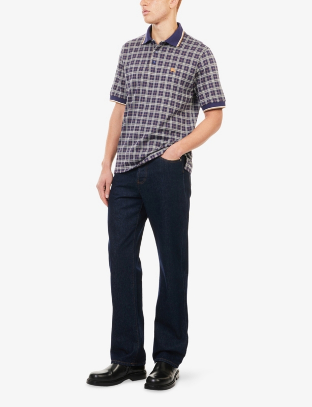 Pelham Check Knit Polo Shirt