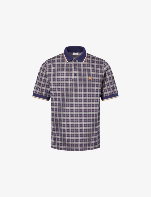 Pelham Check Knit Polo Shirt