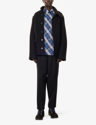 BURBERRY: Robert Checked Cotton Shirt