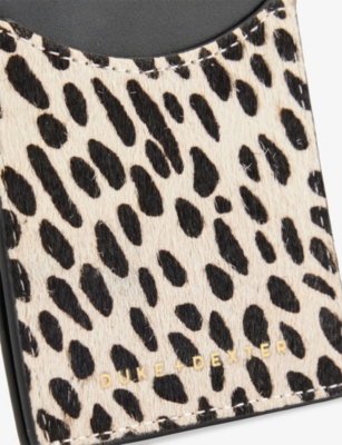 Duke & Dexter Mens  Dean Dalmatian Leather Card Holder In Multi