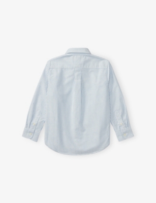 POLO RALPH LAUREN: Boys' Logo-Embroidered Striped Cotton Shirt