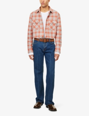 Austin Post Mens  Thermal Crewneck Cotton Top In White