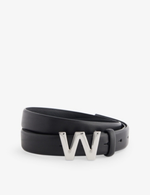 Weekend Max Mara Omens Black Logo-buckle Leather Belt