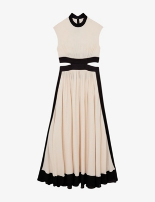 Womens Reiss Keeley Cut-Out Woven Maxi Dress