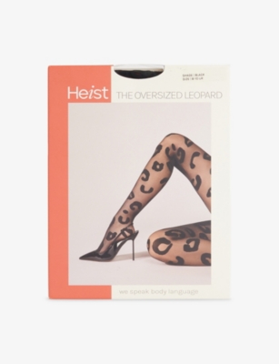 HEIST STUDIOS: Leopard-Print Stretch-Woven Tights