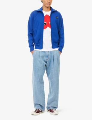 COMME DES GARCONS PLAY: Brand-Print Crewneck Cotton-Jersey T-Shirt