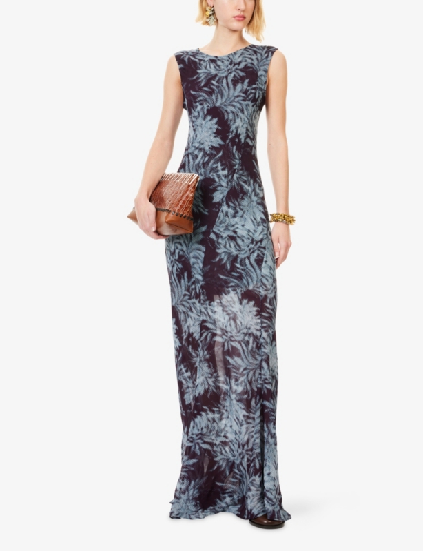 Devona Sleeveless Silk Maxi Dress