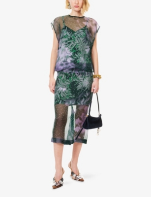 DRIES VAN NOTEN: Capo Tris Sleeveless Silk Shirt