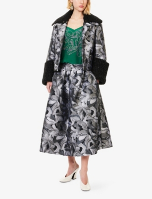 DRIES VAN NOTEN: Soni Jacquard Woven Midi Skirt