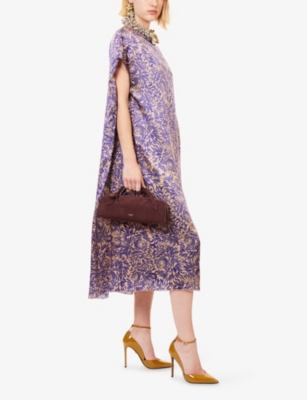DRIES VAN NOTEN: Diria Printed Silk Midi Dress