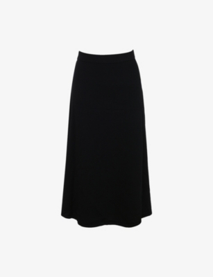 House Of Cb Womens Black Asti A-line Stretch-woven Midi Skirt In Black