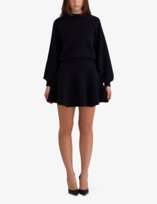 House Of Cb Womens Black Cressida Relaxed-fit Wool-blend Jumper In Black