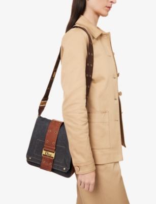 RESELFRIDGES: Pre-Loved Dior Denim Street Chic Crossbody Bag