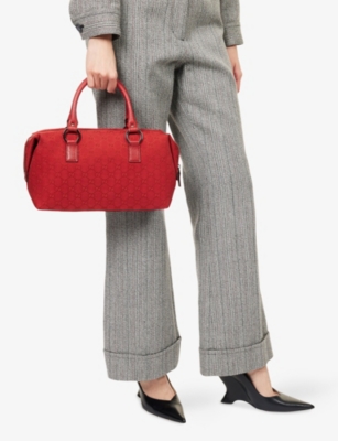 RESELFRIDGES: Pre-Loved Gucci GG Canvas Boston Bag