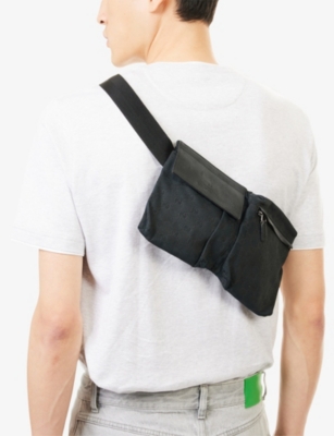 RESELFRIDGES: Pre-Loved Gucci GG Double-Pocket Canvas Belt Bag