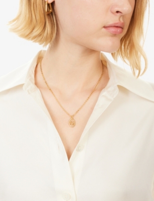 RESELFRIDGES: Pre-Loved Dior Gold-Plated CD Logo Pendant Necklace