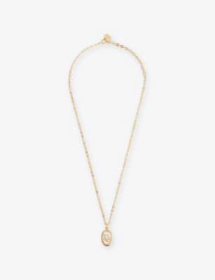 RESELFRIDGES: Pre-Loved Dior Gold-Plated CD Logo Pendant Necklace