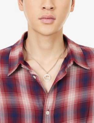 RESELFRIDGES: Pre-Loved Gucci Interlocking G Sterling Silver Pendant Necklace