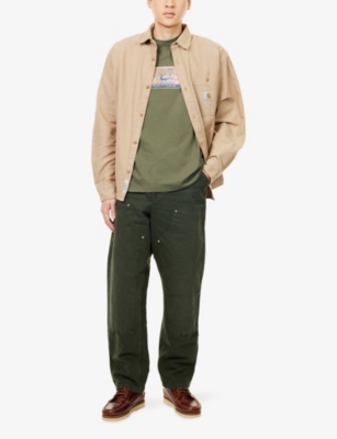 Carhartt Mens Leaf Sardina-print Short-sleeve Cotton T-shirt In Green