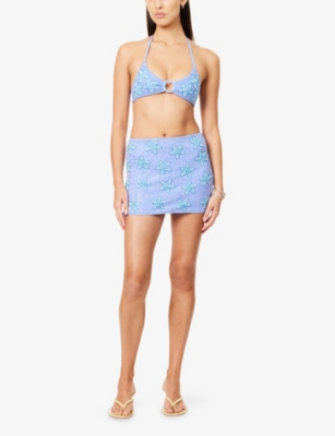 OCEANUS: Mia's Marina Beaded Mini Skirt