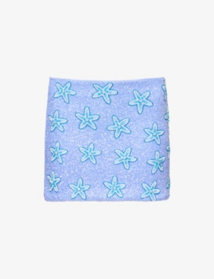 OCEANUS: Mia's Marina Beaded Mini Skirt