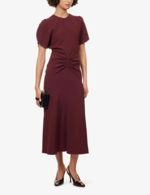 Victoria Beckham Isabella Dresses Bordeaux In Brown